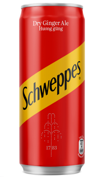 SCHWEPPES GINGER ALE 320ML 4x6 SLEEK CAN SF