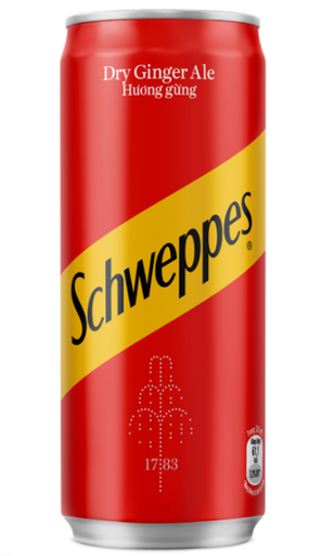SCHWEPPES GINGER ALE 320ML 4x6 SLEEK CAN SF