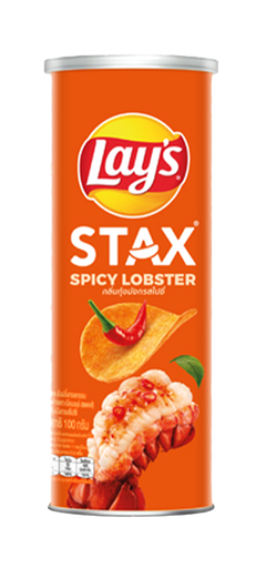 Lay's Stax Potato Chips Snack 100G X 16 Spicy Lobster